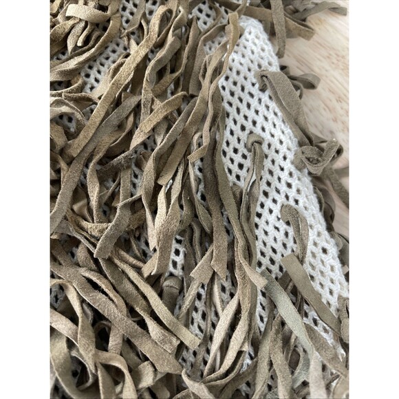 Judith Ann Creations Leather Brown Fringe Sweater Sz S Western Rodeo  Southwest - Picture 10 of 11